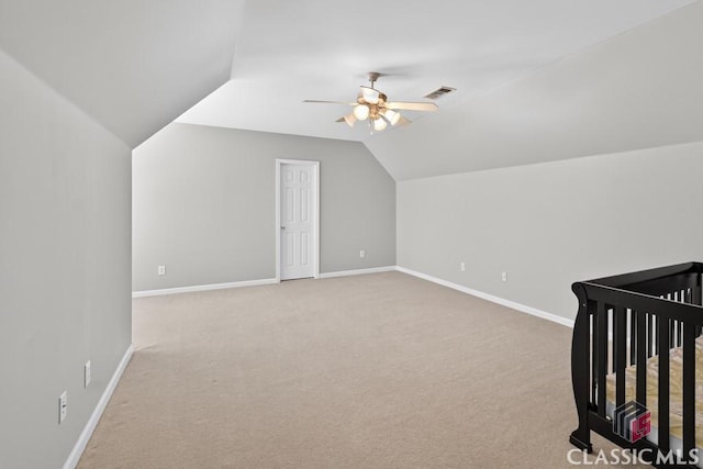 1232 Everton Pl, Cumming, GA 30041 - bonus room with lofted ceiling, a ceiling fan, and carpet flooring