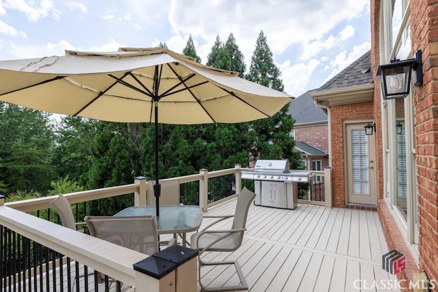 1232 Everton Pl, Cumming, GA 30041 - wooden terrace featuring outdoor dining area and grilling area