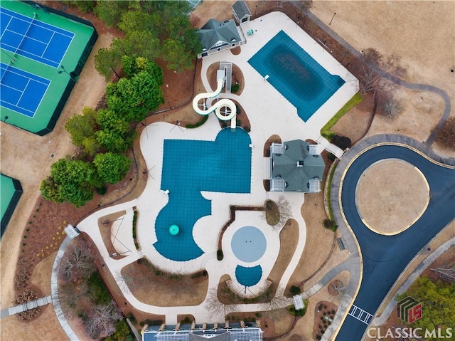 1232 Everton Pl, Cumming, GA 30041 - aerial view of a pool area