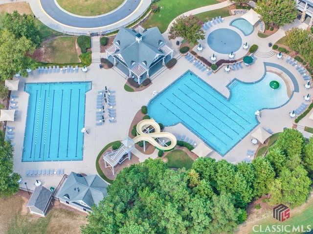 1232 Everton Pl, Cumming, GA 30041 - aerial view of a pool