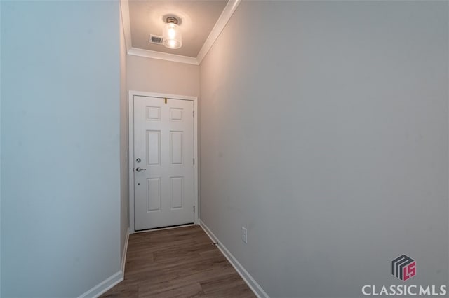 1260 Starboard Way, Greensboro, GA 30642 - doorway with ornamental molding and wood finished floors