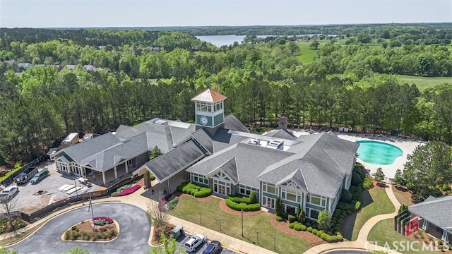 1260 Starboard Way, Greensboro, GA 30642 - bird's eye view of a heavily wooded area and a nearby body of water
