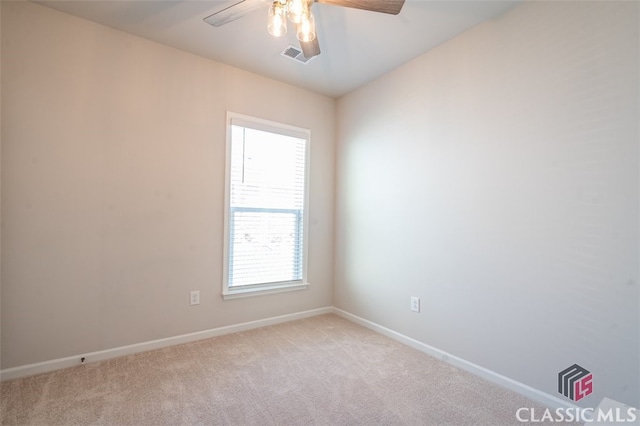 1260 Starboard Way, Greensboro, GA 30642 - spare room featuring light carpet and a ceiling fan
