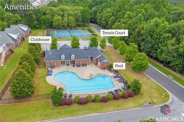 263 Turtle Creek Dr, Winder, GA 30680 - aerial view of a pool area