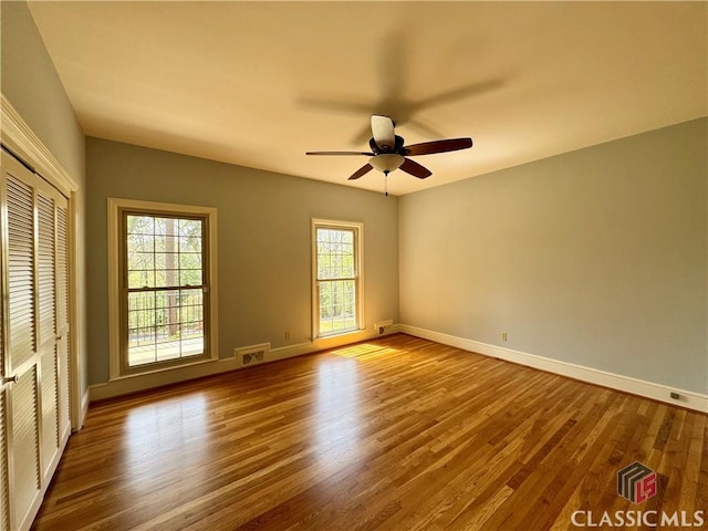 270 Riverhill Dr, Athens, GA 30606 - empty room with wood finished floors and ceiling fan
