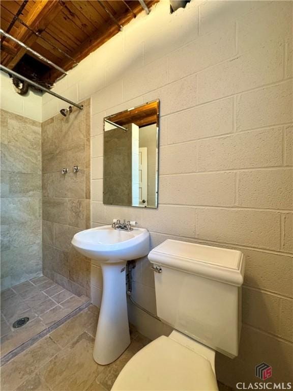 270 Riverhill Dr, Athens, GA 30606 - full bathroom with a stall shower and wood ceiling