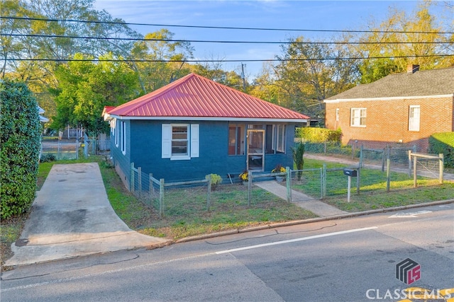 1376 Hancock Ave W, Athens, GA 30606 - bungalow with a gate, a fenced front yard, and a metal roof