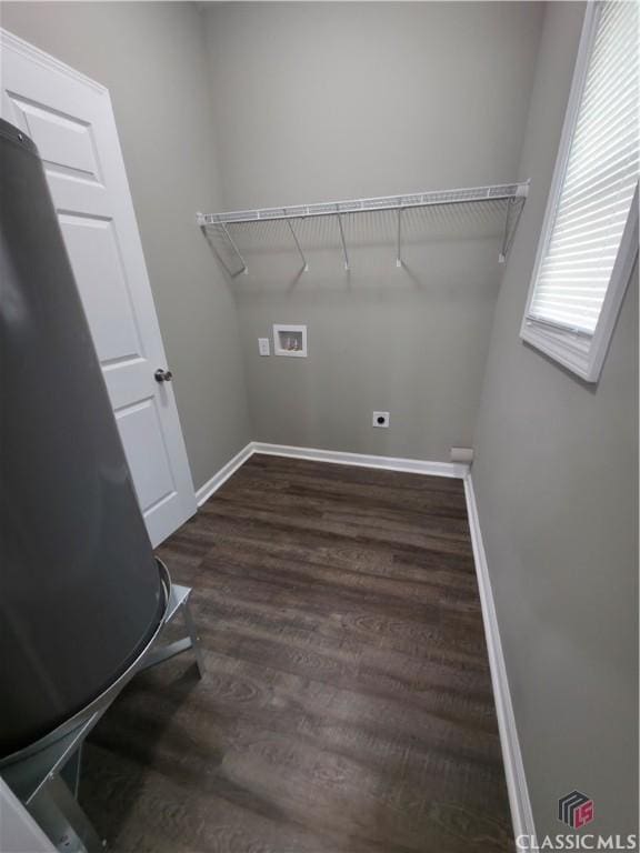 366 Washington Dr, Athens, GA 30601 - laundry area with dark wood finished floors and washer hookup