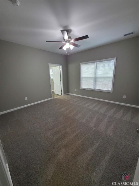 366 Washington Dr, Athens, GA 30601 - unfurnished room with a ceiling fan and dark carpet