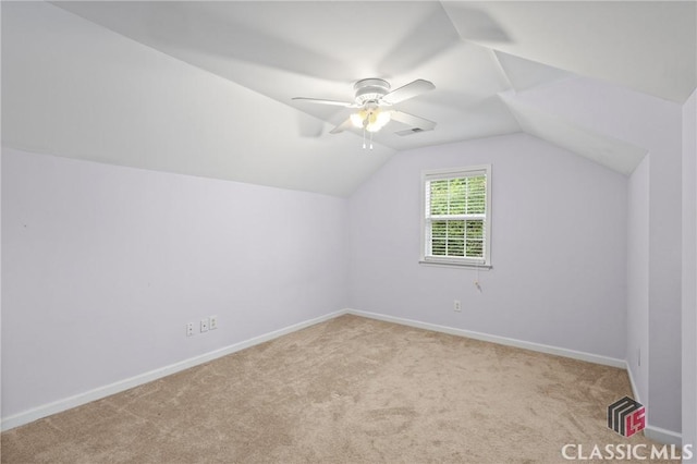 255 Twin Creek Shrs, Athens, GA 30605 - additional living space featuring carpet floors, vaulted ceiling, and ceiling fan