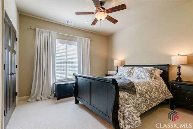 1640 Madison Ct, Bogart, GA 30622 - bedroom featuring light carpet and a ceiling fan