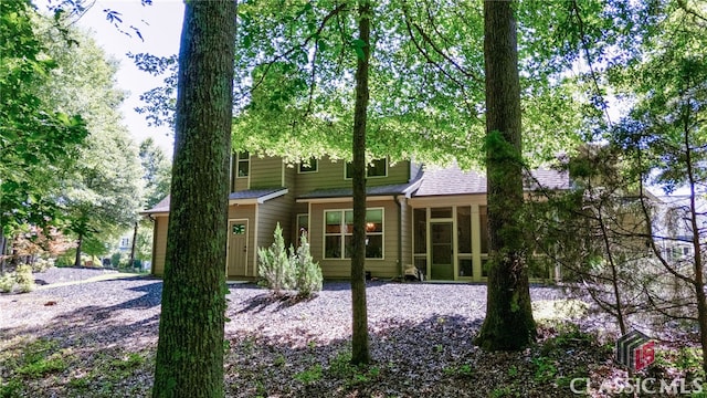1640 Madison Ct, Bogart, GA 30622 - rear view of property with roof with shingles and a sunroom