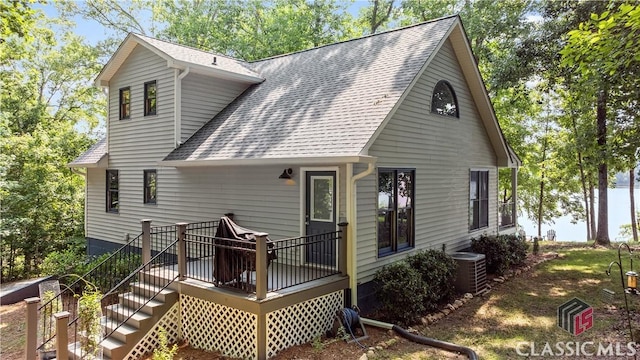2061 Sugar Creek Trl, Buckhead, GA 30625 - back of house with a shingled roof and a deck