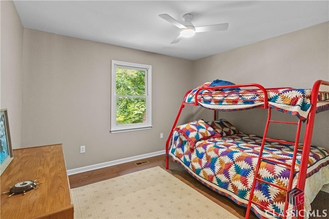 2061 Sugar Creek Trl, Buckhead, GA 30625 - bedroom with wood finished floors and ceiling fan