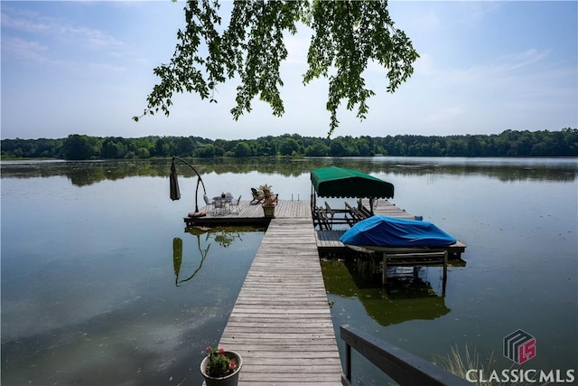 2061 Sugar Creek Trl, Buckhead, GA 30625 - dock featuring a forest view and a water view