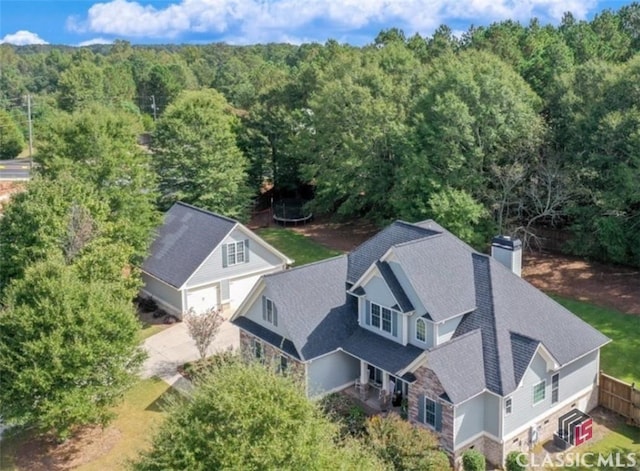 1105 Harperfield Dr, Bogart, GA 30622 - aerial view of property and surrounding area featuring a forest