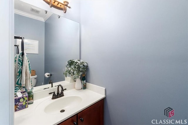 232 Township Ln, Athens, GA 30606 - half bathroom with crown molding and vanity