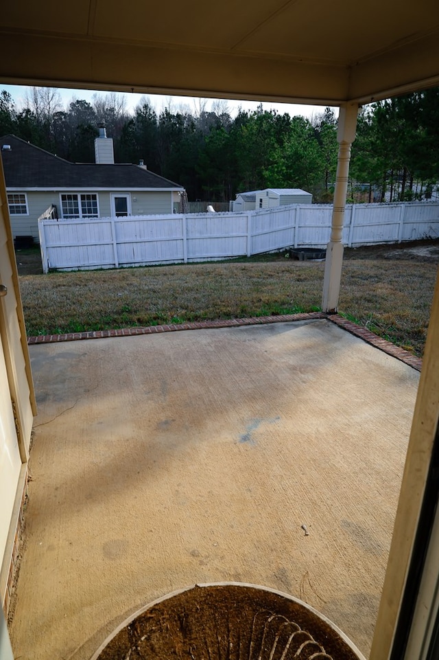 view of patio / terrace with fence