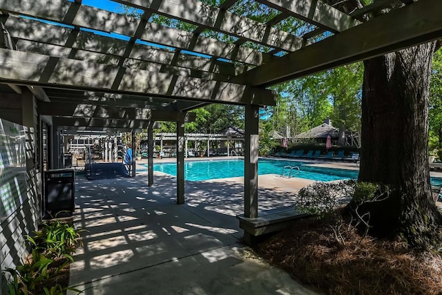 2231 Holly Ln, Pine Mountain, GA 31822 - community pool with a pergola and a patio area