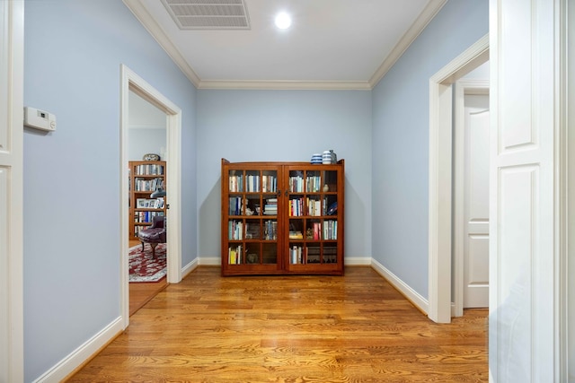 4730 Turnberry Ln Unit 15, Columbus, GA 31909 - corridor with light wood-type flooring and crown molding