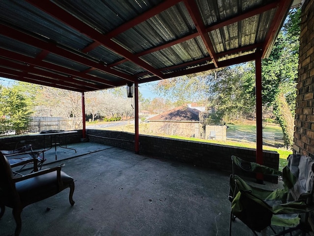 view of patio with fence