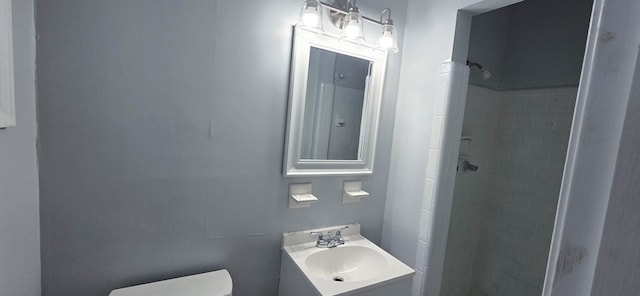 1526 Barcelona Dr, Columbus, GA 31907 - bathroom with vanity, a shower stall, and toilet