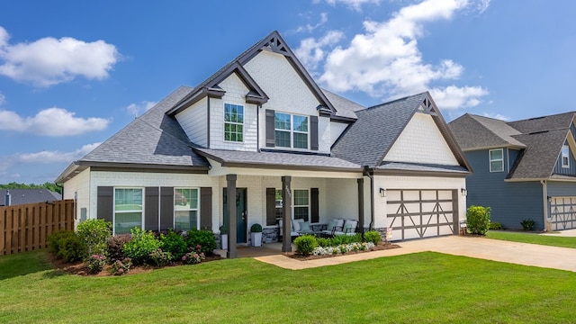 2013 Hereford Ln, Columbus, GA 31904 - craftsman inspired home featuring covered porch, concrete driveway, an attached garage, roof with shingles, and brick siding