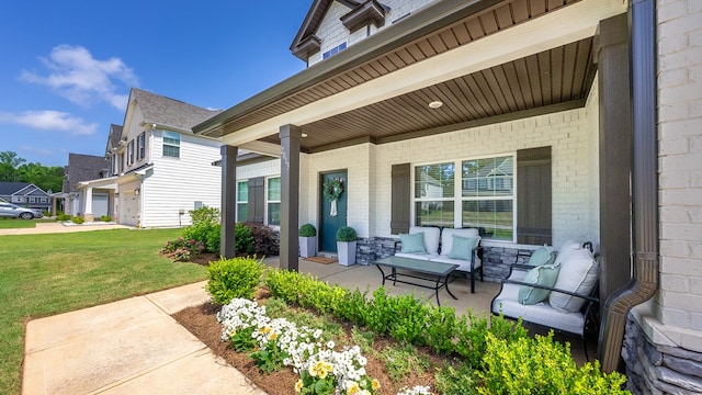 2013 Hereford Ln, Columbus, GA 31904 - porch featuring a lawn and outdoor lounge area
