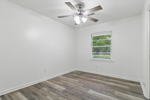5202 Lakeshore Rd, Columbus, GA 31907 - spare room with dark wood-style floors, baseboards, and ceiling fan