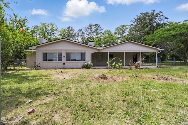 5202 Lakeshore Rd, Columbus, GA 31907 - ranch-style house with a chimney and brick siding
