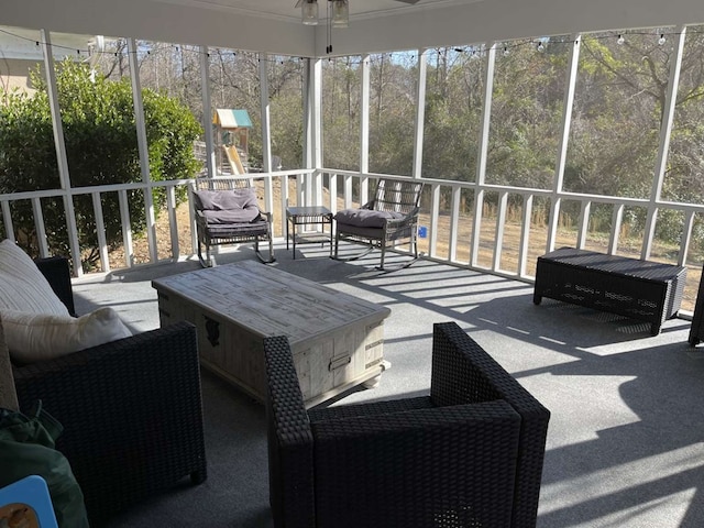 view of sunroom / solarium