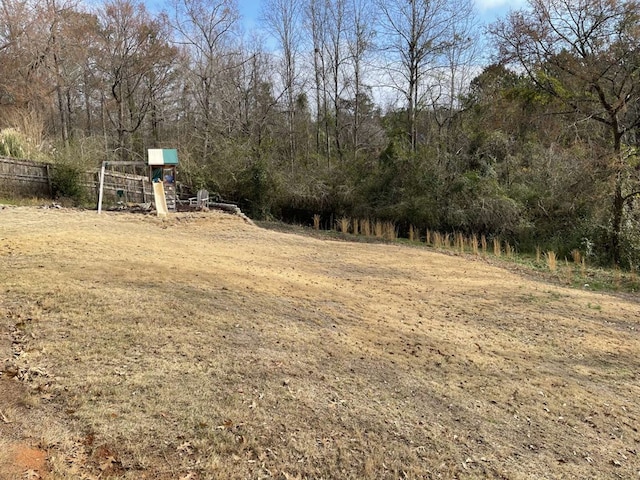 view of yard featuring a playground