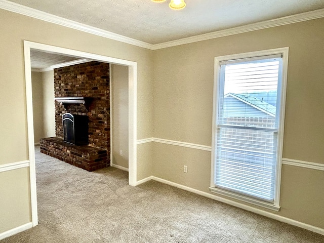 7396 Cedar Creek Loop, Columbus, GA 31904 - unfurnished living room featuring carpet, ornamental molding, and baseboards