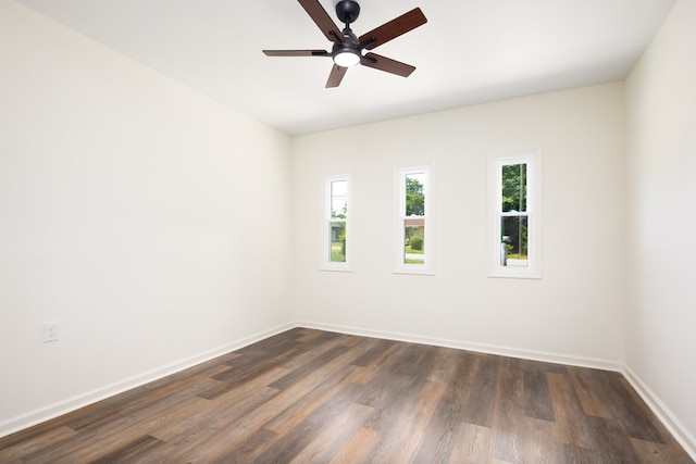 754 Wright Dr, Columbus, GA 31907 - spare room featuring dark wood finished floors and ceiling fan