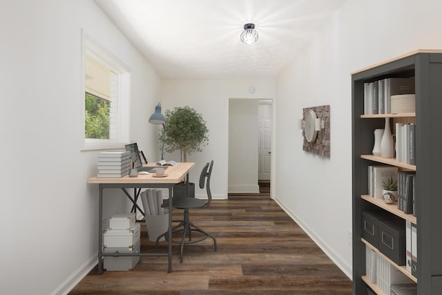 754 Wright Dr, Columbus, GA 31907 - office with dark wood-type flooring and baseboards