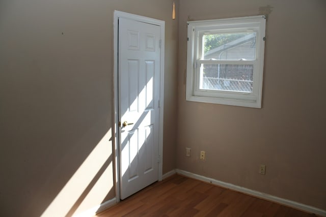 entryway featuring hardwood / wood-style floors