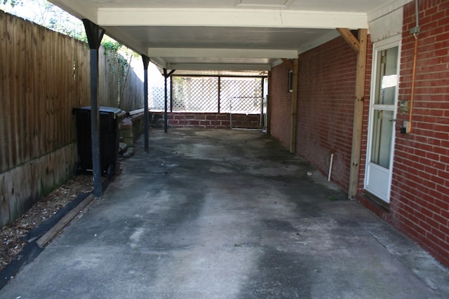 view of patio / terrace featuring a carport