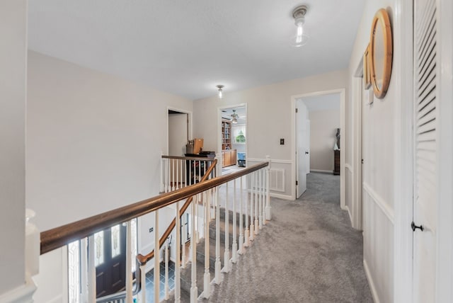 438 Newport Pl, Columbus, GA 31904 - corridor with an upstairs landing and light colored carpet