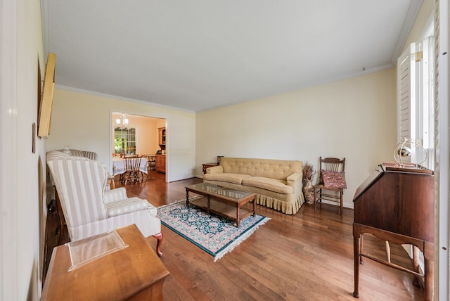 438 Newport Pl, Columbus, GA 31904 - living room with wood-type flooring, ornamental molding, and baseboards