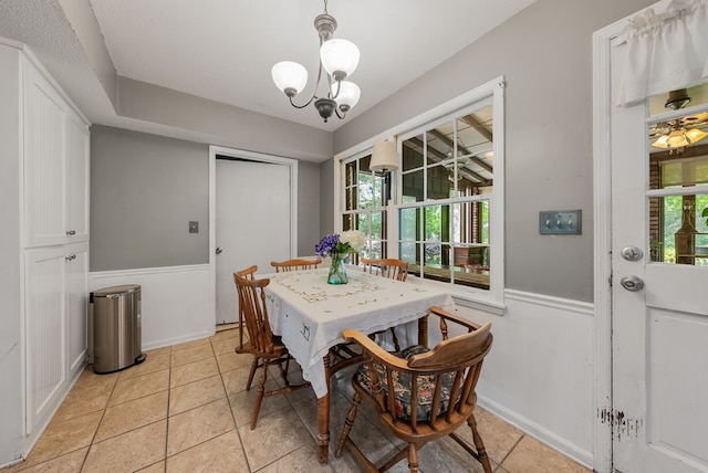 438 Newport Pl, Columbus, GA 31904 - dining room with a chandelier, healthy amount of natural light, and wainscoting