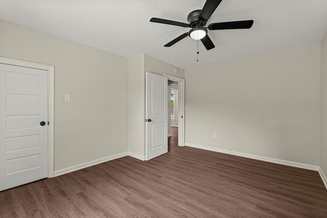 1712 39th St, Phenix City, AL 36867 - empty room with wood finished floors, ceiling fan, and a textured ceiling