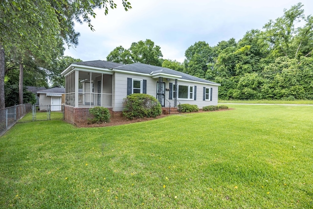 1402 41st St, Columbus, GA 31904 - view of front of property featuring a sunroom and a gate