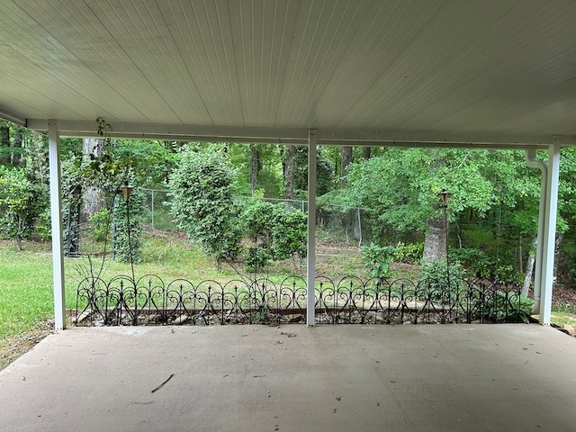 view of patio / terrace featuring fence