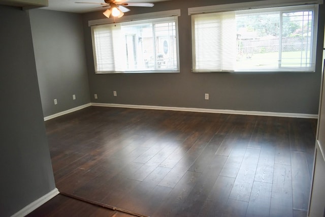 5045 Old Post Rd, Columbus, GA 31909 - spare room featuring a ceiling fan, healthy amount of natural light, and hardwood / wood-style floors