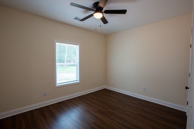 923 Omega Dr, Columbus, GA 31907 - spare room with dark wood-style floors and ceiling fan