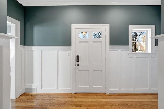 entryway featuring light hardwood / wood-style floors