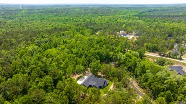 aerial view of a heavily wooded area