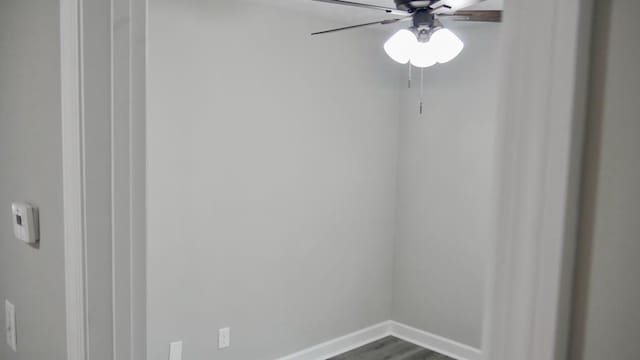 2830 N Lumpkin Rd, Columbus, GA 31903 - spare room featuring a ceiling fan, baseboards, and dark wood-style flooring