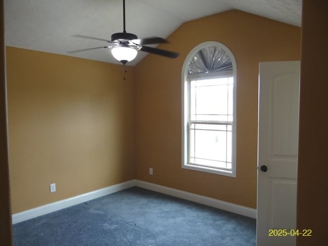 1111 Richland Dr, Columbus, GA 31907 - carpeted spare room featuring lofted ceiling, a healthy amount of sunlight, and a ceiling fan