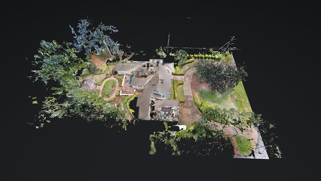 view of aerial view at twilight